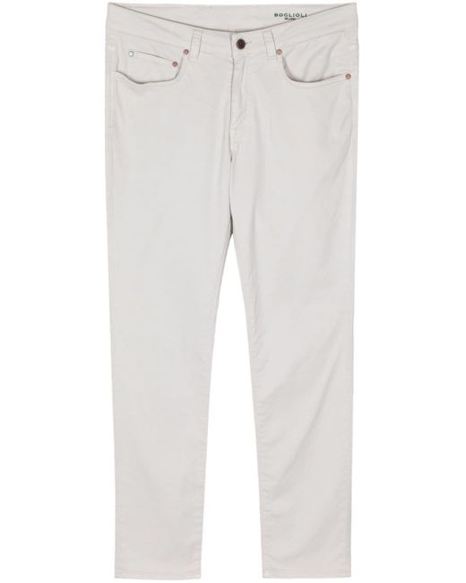 Pantalon à coupe droite Boglioli pour homme en coloris White
