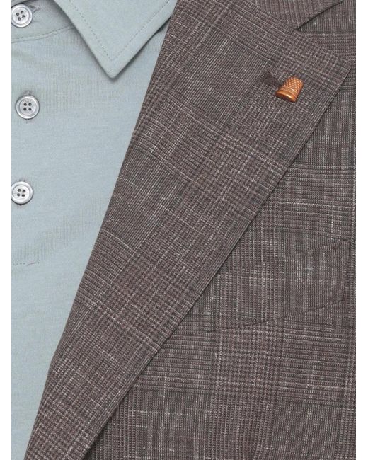 Latorre Gray Notched-Lapel Blazer for men