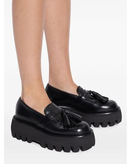McQueen Black Sofa Loafers