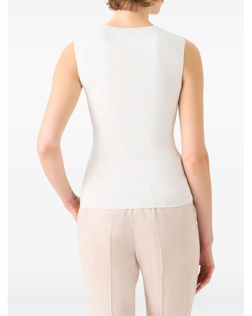 Akris White Sleeveless Top