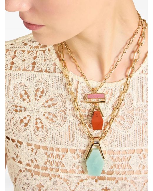 LaDoubleJ Metallic Portal Chain Geometric Necklace