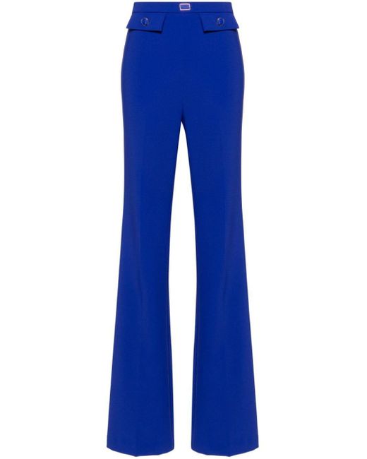 Pantalones palazzo de talle alto Elisabetta Franchi de color Blue