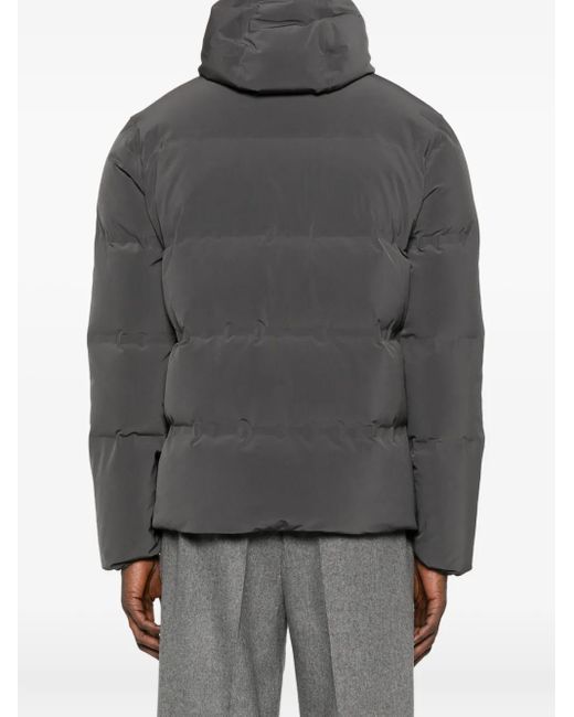 メンズ Herno フーデッド キルティングコート Gray
