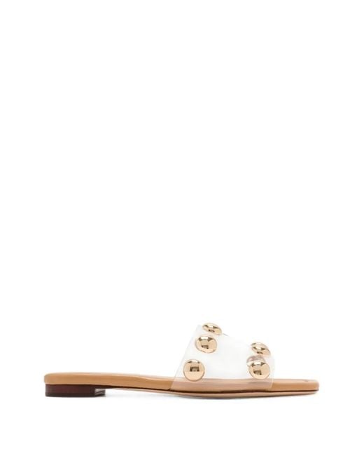 Loeffler Randall White Hayes Flat Sandals