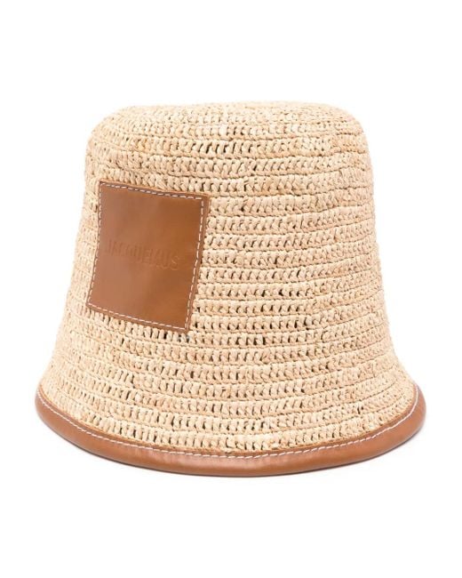 Jacquemus Natural Raffia Bucket Hat