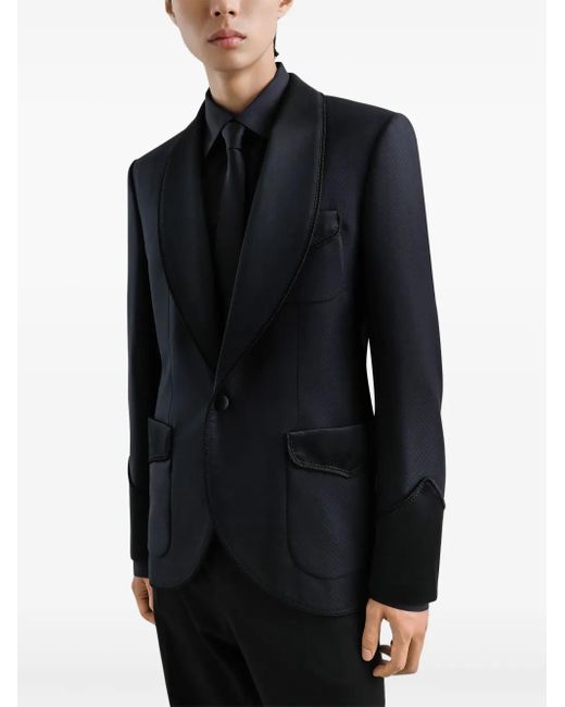 Dolce & Gabbana Black Shawl-Lapels Blazer for men