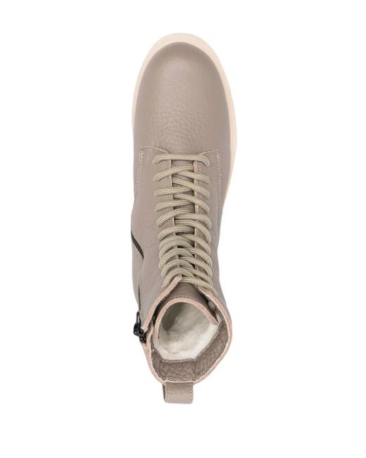 Furla Natural Rita Lace-Up Combat Boots