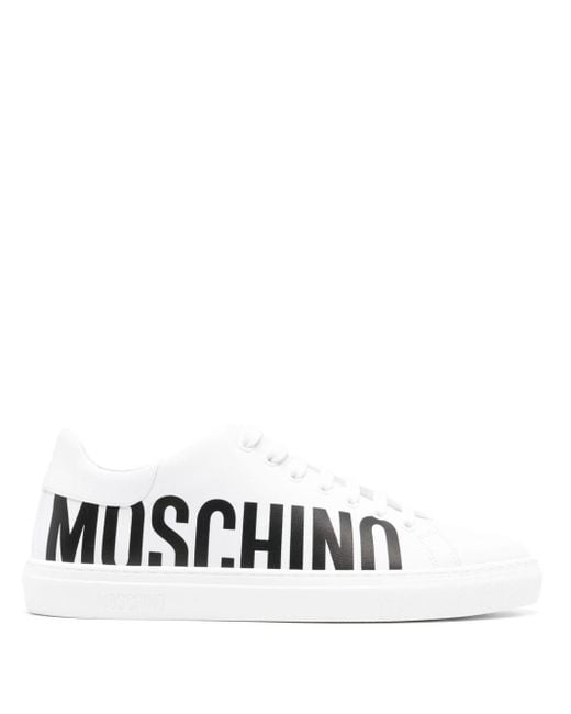 Moschino Serena Leren Sneakers in het White voor heren