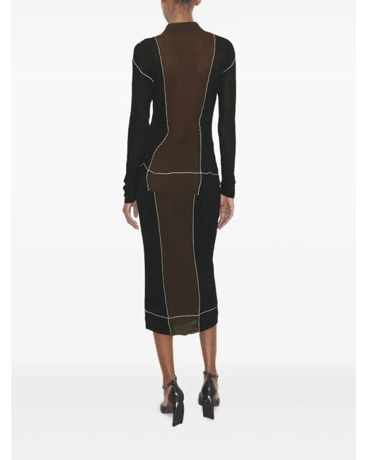 Tory Burch Black Colour-Block Polo Top