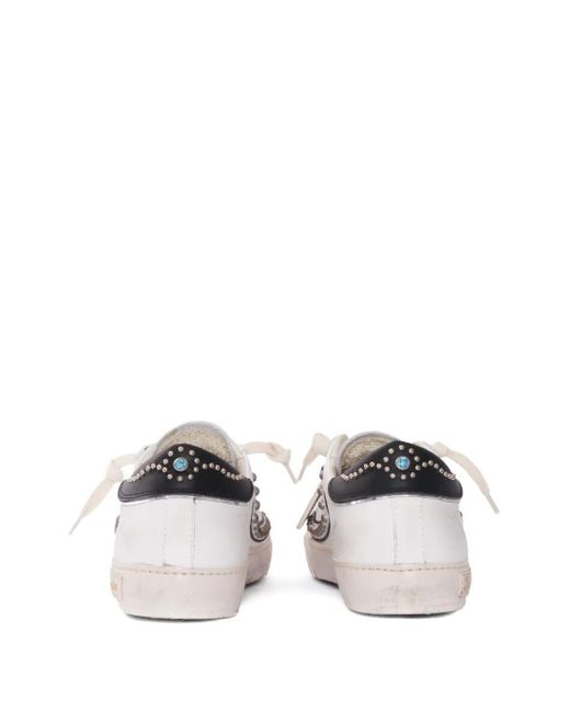 HTC White Studded Sneakers