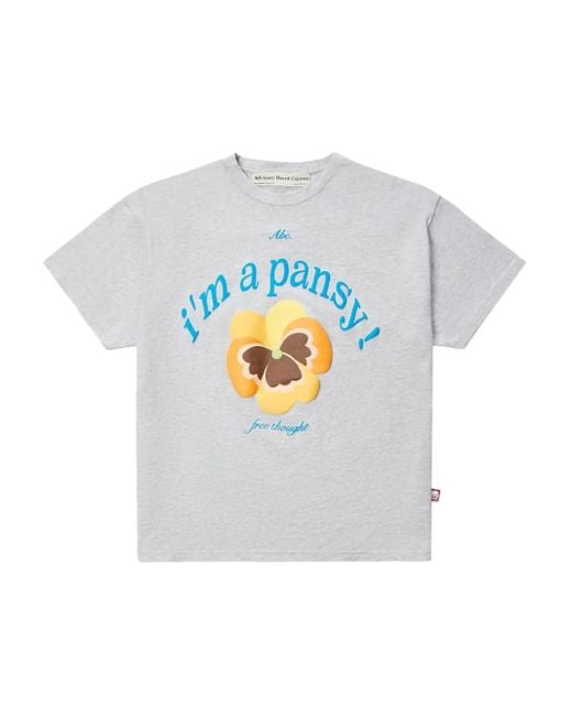 T-Shirt Pansy di Advisory Board Crystals in White da Uomo