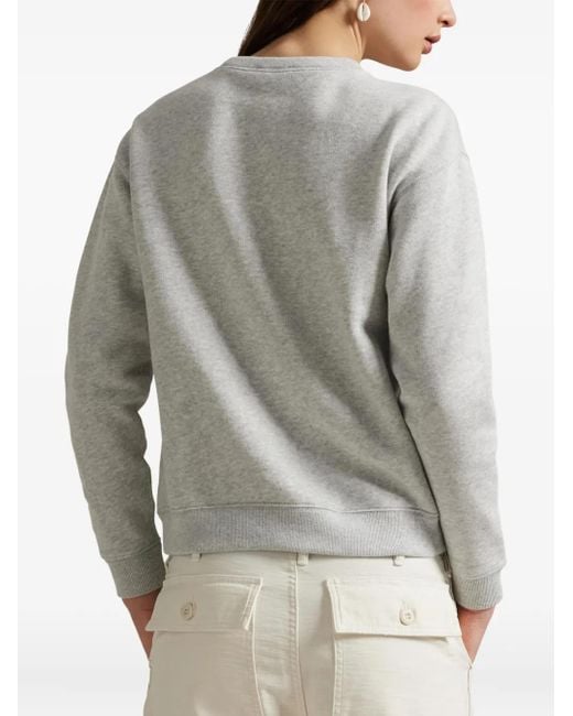 Polo Ralph Lauren White Polo Bear Crew-Neck Sweatshirt