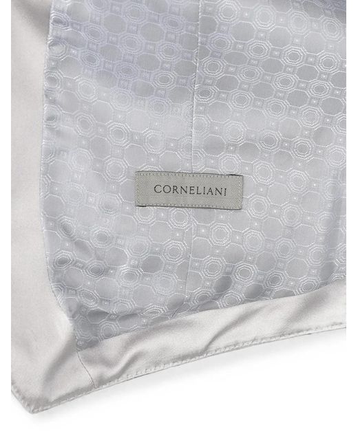 Corneliani White Silk Martingale Waistcoat for men