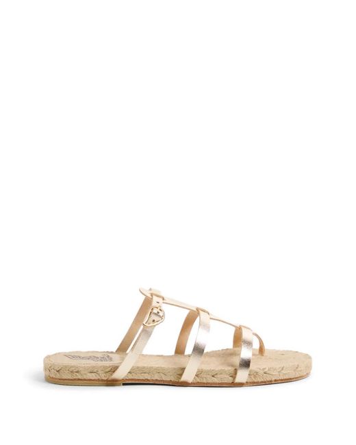 Castaner Metallic Milos Leather Sandals