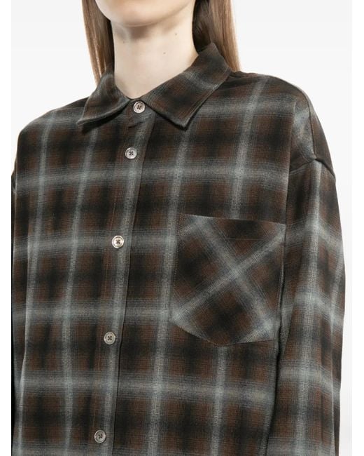 B+ AB Black Checked Shirt Jacket