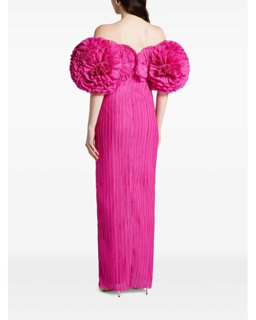 Aje. Pink Ruffle-Detailing Dress
