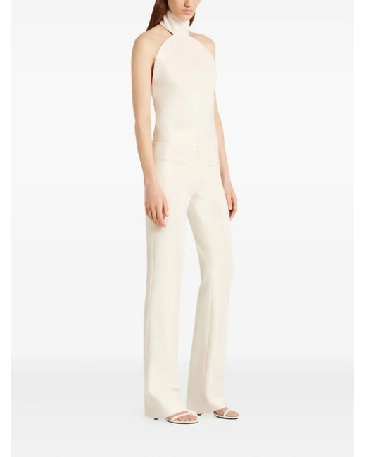 Courreges White Ellipse High-neck Sleeveless Top