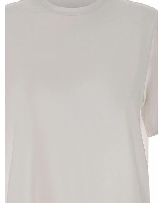 Liu Jo White Sheer-Back Crew-Neck T-Shirt