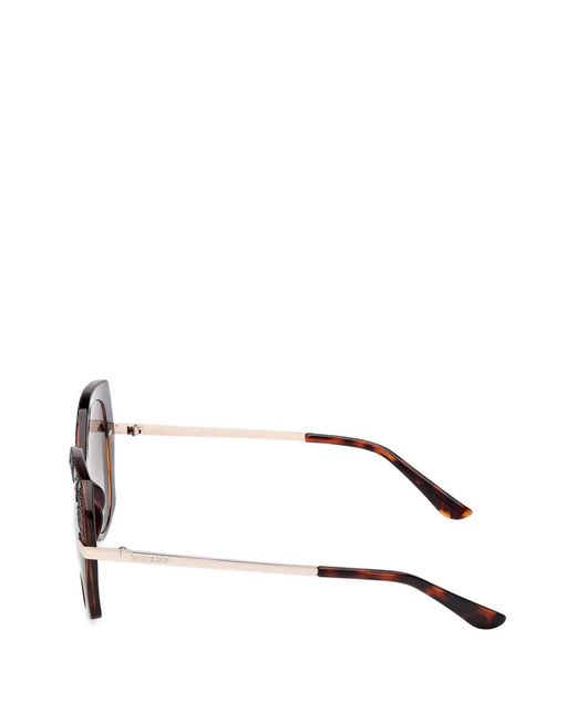 Guess Brown Oversized-Frame Sunglasses