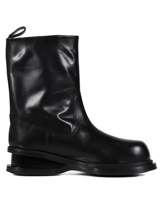 Egonlab Black Leather Boots for men