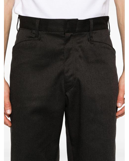 Pantalones rectos de talle medio Neighborhood de hombre de color Black