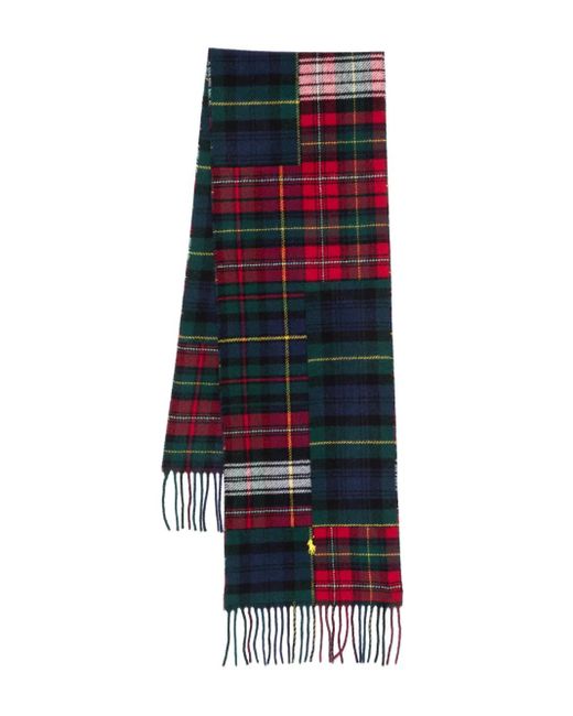 Polo Ralph Lauren Red Patchwork Scarf for men