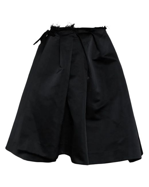 ShuShu/Tong Black Irregular Pleated Maxi Skirt