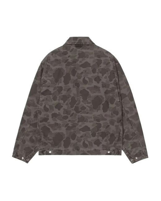 Carhartt Brown Duck Detroit Camouflage-Print Jacket for men