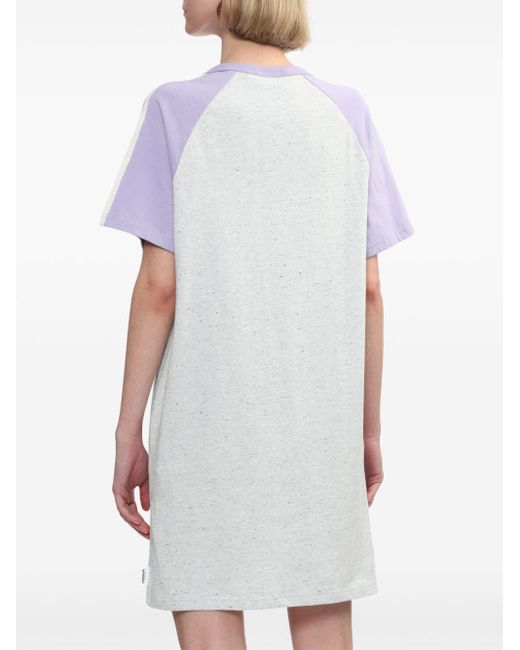 Chocoolate Gray Logo-print Cotton T-shirt Dress