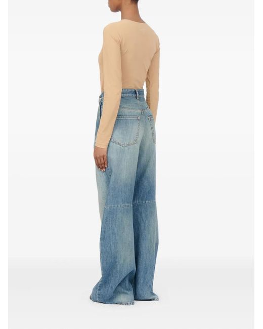MM6 by Maison Margiela Blue 5 Pocket Tailored Trousers