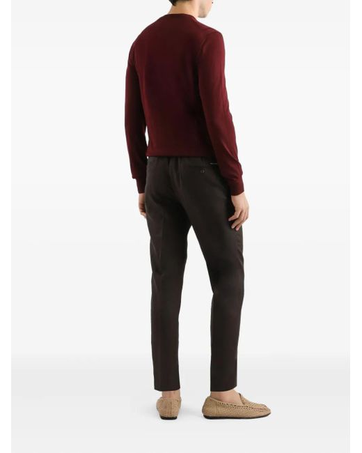 Dolce & Gabbana Red Crew-Neck Sweater for men