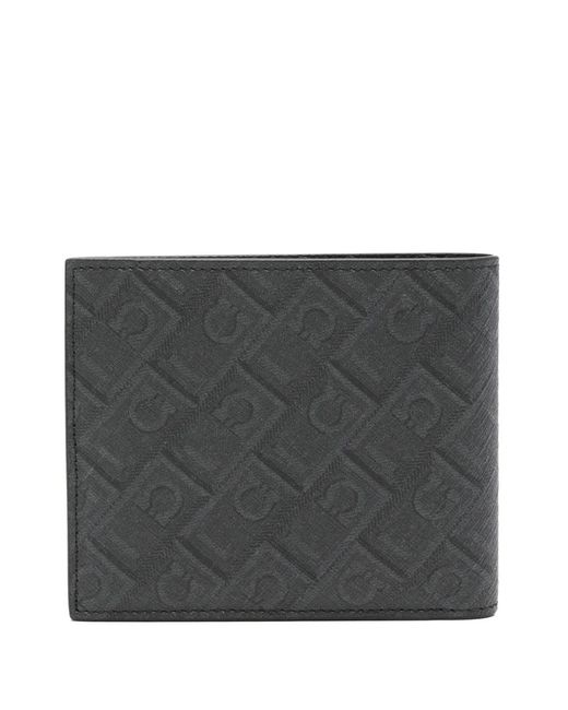 Ferragamo Gray Monogram Bifold Wallet for men