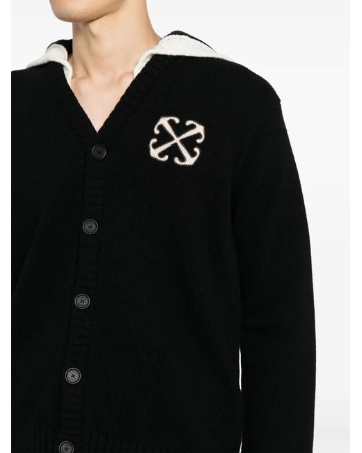 Off-White c/o Virgil Abloh Black Wool Cardigan for men