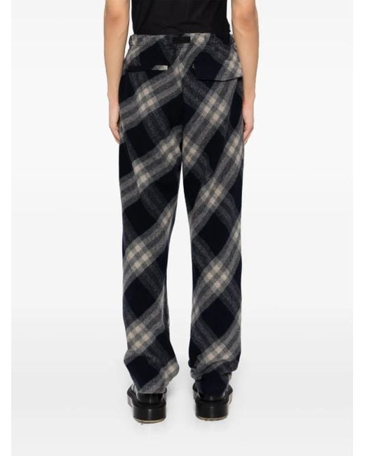 Undercover Gray Check Pants for men