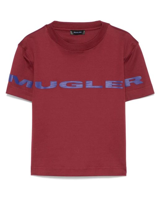 Mugler ロゴ Tシャツ Red