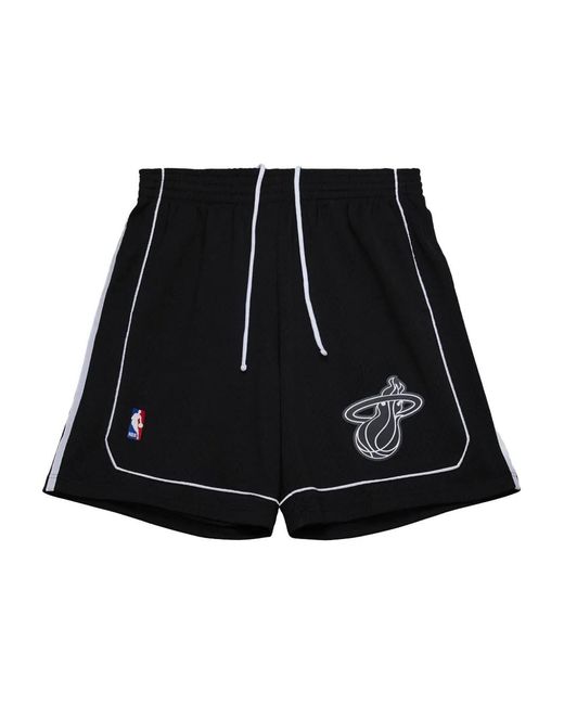 Mitchell & Ness Black Miami Heat 2011-12 Authentic Shorts for men