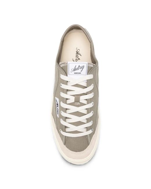 Autry White Windscape Logo-Patch Sneakers