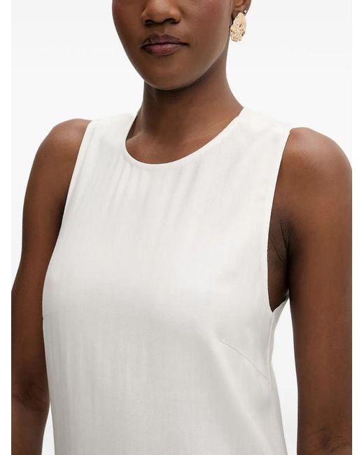 Isabelle Blanche White Ruffled-Skirt Mini Dress