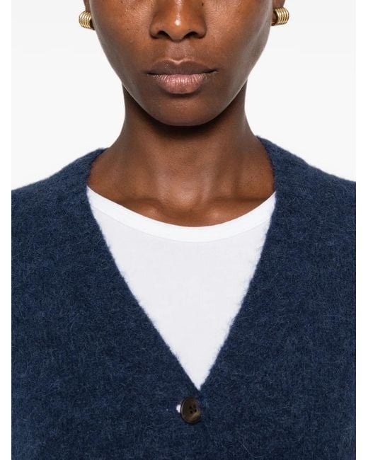 Base London Blue V-Neck Cardigan