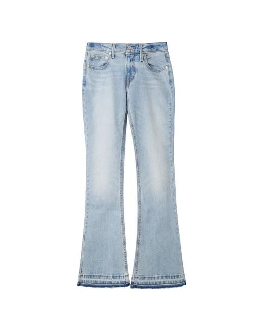 Levi's Blue Faded Flared-Hem Jeans