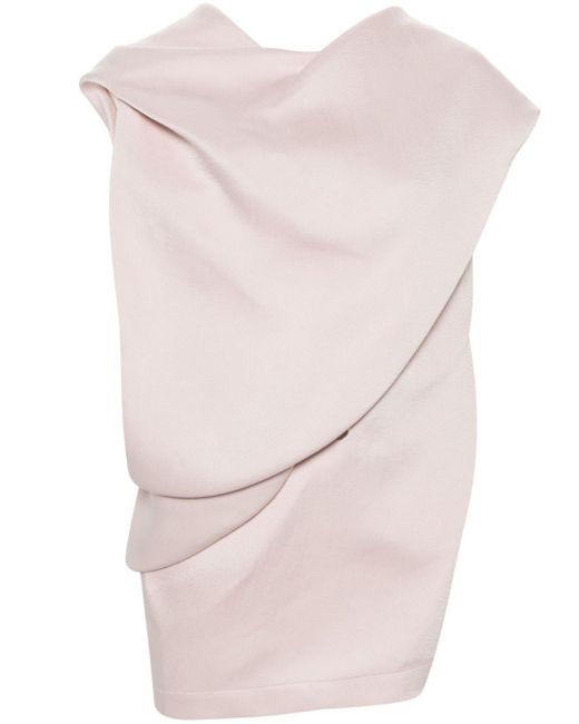 Top Enveloping drapeado Issey Miyake de color Pink