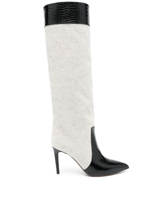 Paris Texas White 90mm Knee-high Leather Boot