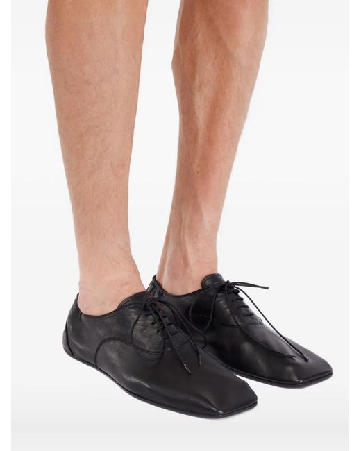 MM6 by Maison Margiela Black Square-Toe Oxford Shoes for men