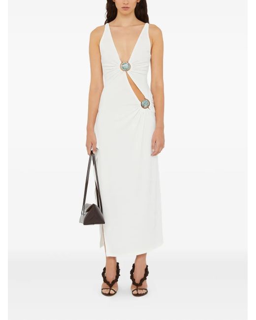 Christopher Esber White Cut-Out Midi Dress