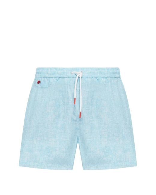 Kiton Blue Drawstring Swim Shorts for men