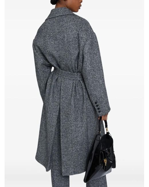 Abrigo con motivo pied de poule Ermanno Scervino de color Gray