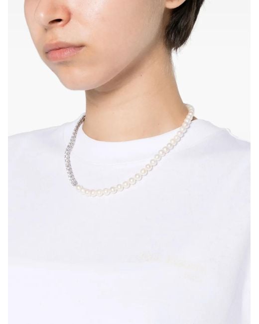 Axel Arigato White Logo-Print Cotton T-Shirt