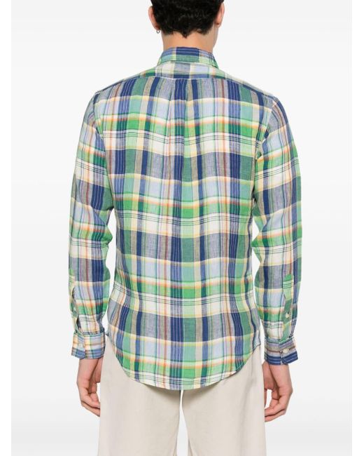 Chemise à carreaux Polo Ralph Lauren pour homme en coloris Blue