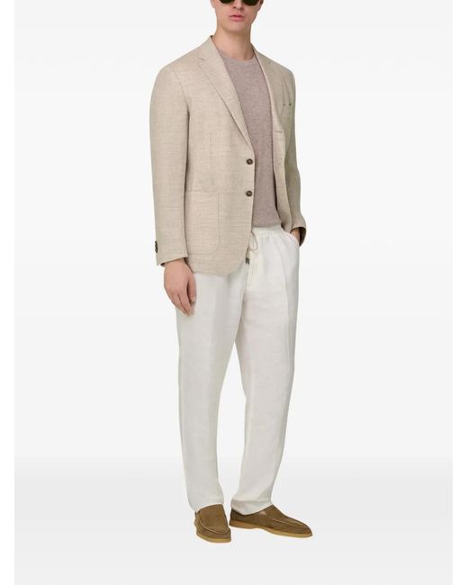 Boggi White Patch-Pocket Blazer for men