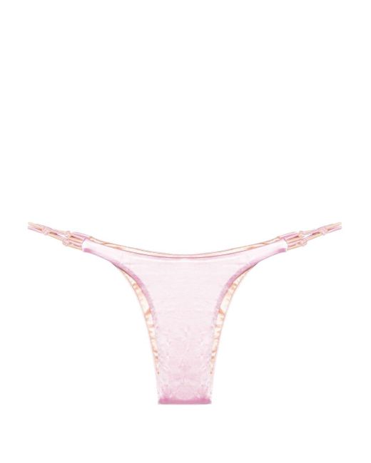 Isa Boulder Pink Grand Satin Bikini Bottoms